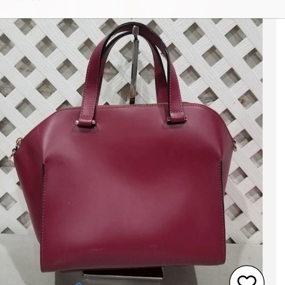 Kate Spade burgundy purse bag handles gold letter authenticity COA Luxury red - Picture 13 of 15